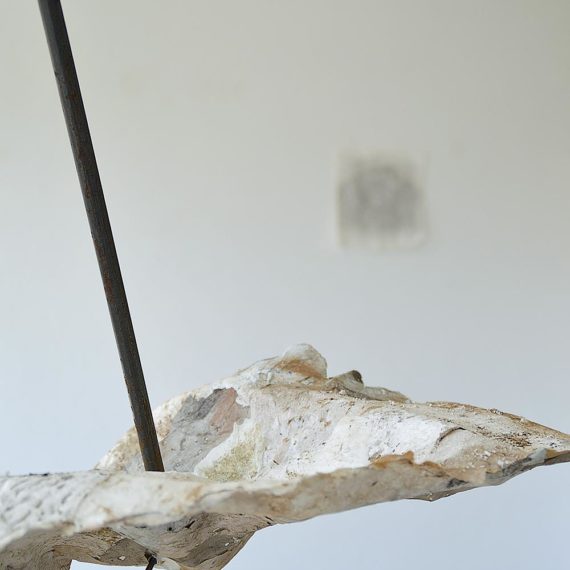 Tiziana Abretti, Tracce - il forno, contemporary sculpture, arte contemporanea, ferro, calce, handmade paper