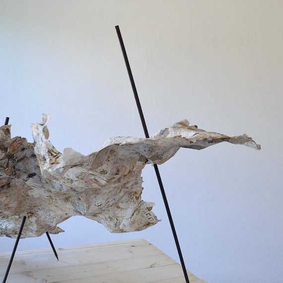 Tiziana Abretti, Tracce - il forno, contemporary sculpture, arte contemporanea, calce, handmade paper